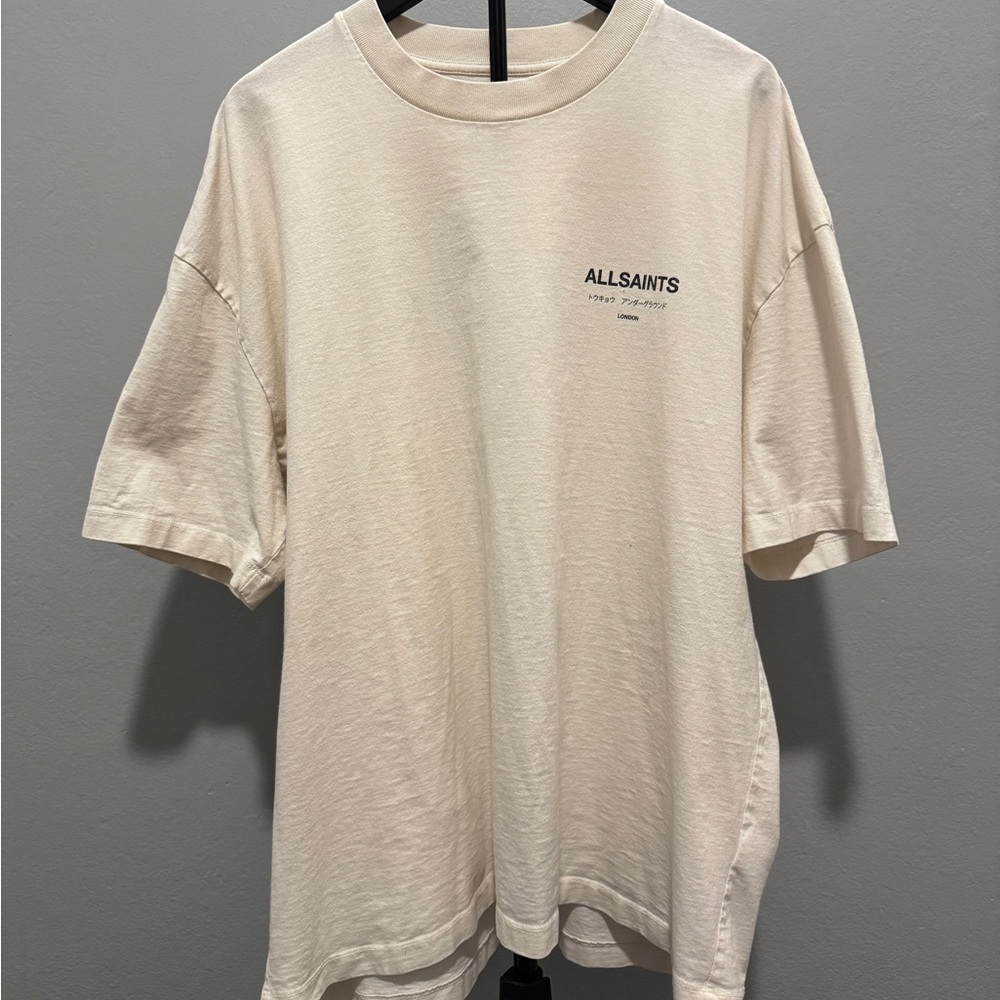 All Saints White Cream Men's T-Shirt